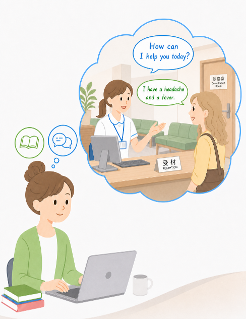 イラスト 英語受付