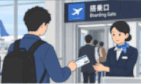 搭乗ゲートへ移動・搭乗